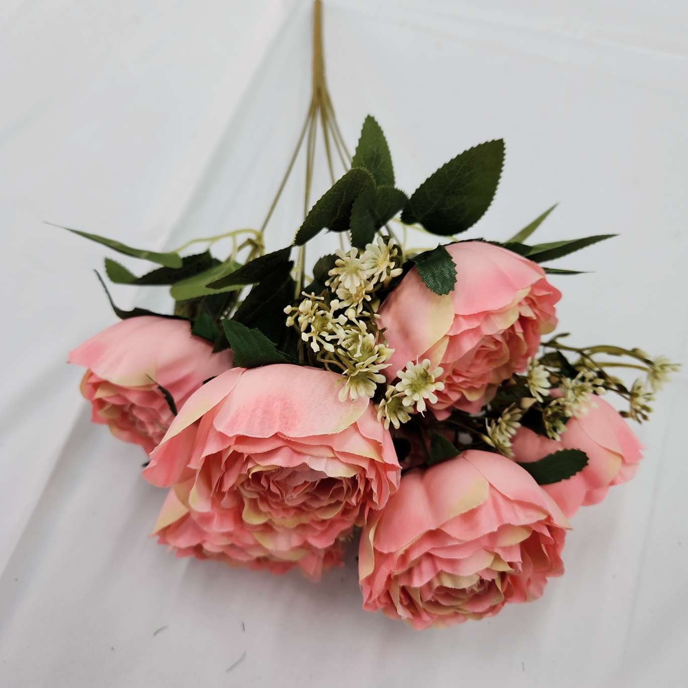 7-bud rose office simulation rose cultural gardening crocheted bouquet simulation flower Specification image
