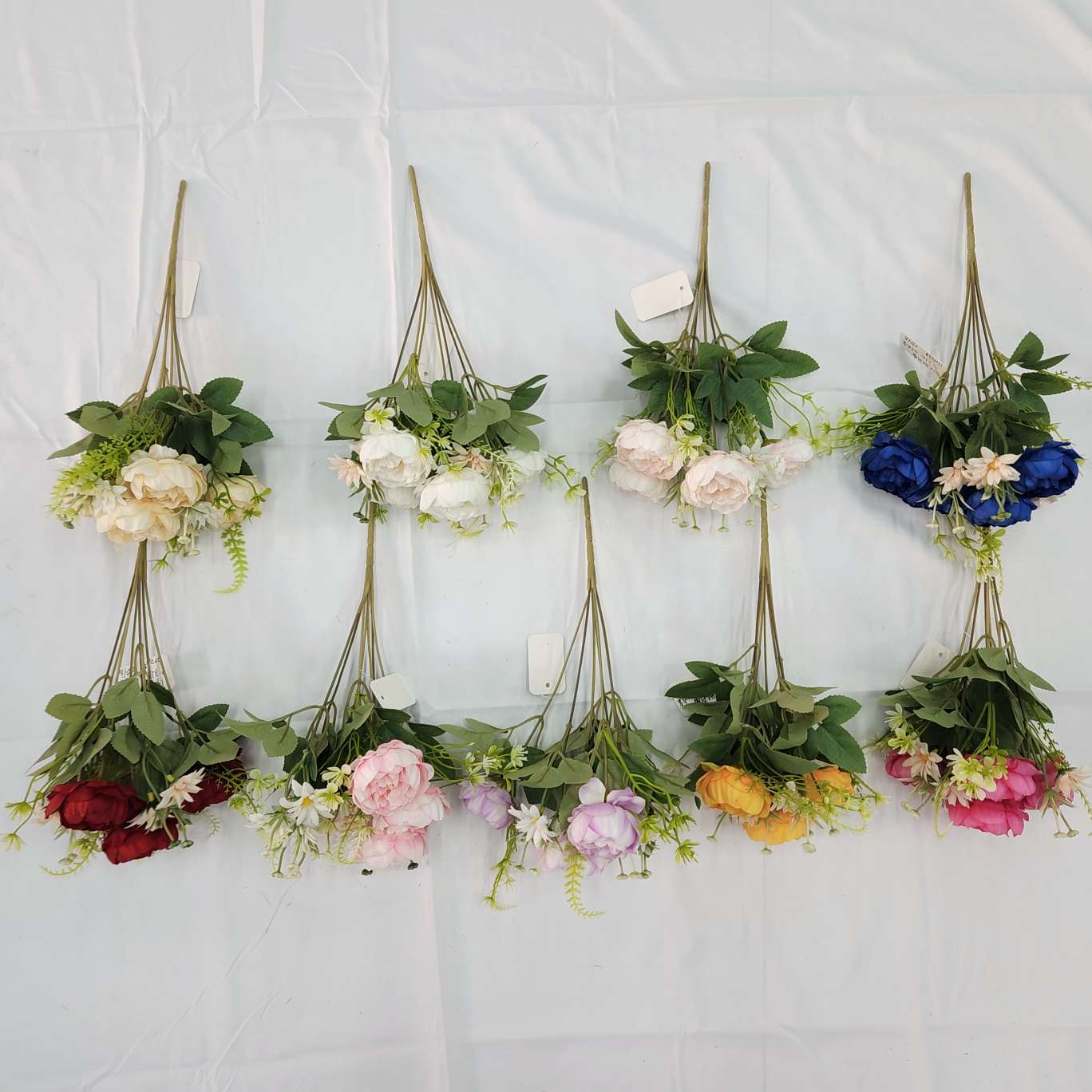 7 peonías simulación de oficina ramo de rosas cultura creativa jardinería decoración ganchos tejer artesanía simulación flores