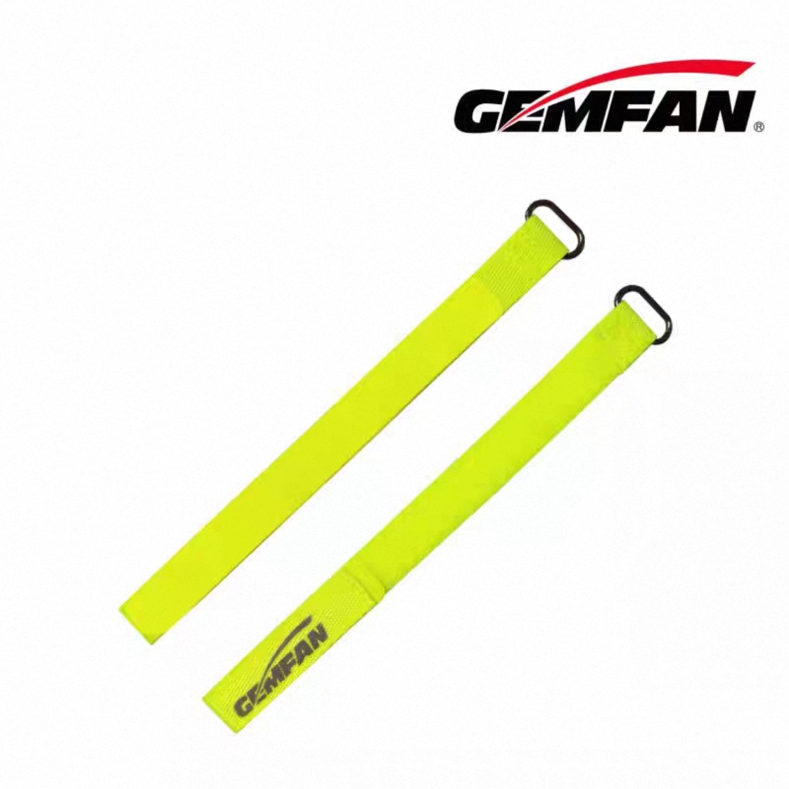 乾丰Gem fan FPV电池扎带 绑带固定电池 荧光黄 红色白底实物图
