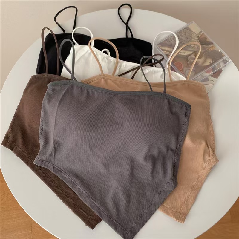 抹胸莫代尔/紧身上衣/蕾丝吊带/低胸t恤/一字肩细节图