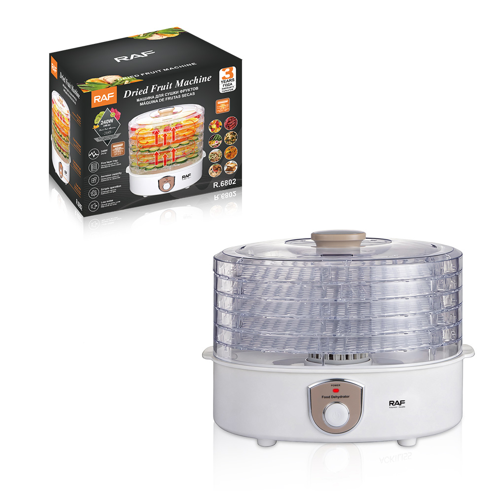 The RAF R6802 multi-functional fruit dryer is a household drying equipment with a large capacity and easy operation details Picture
