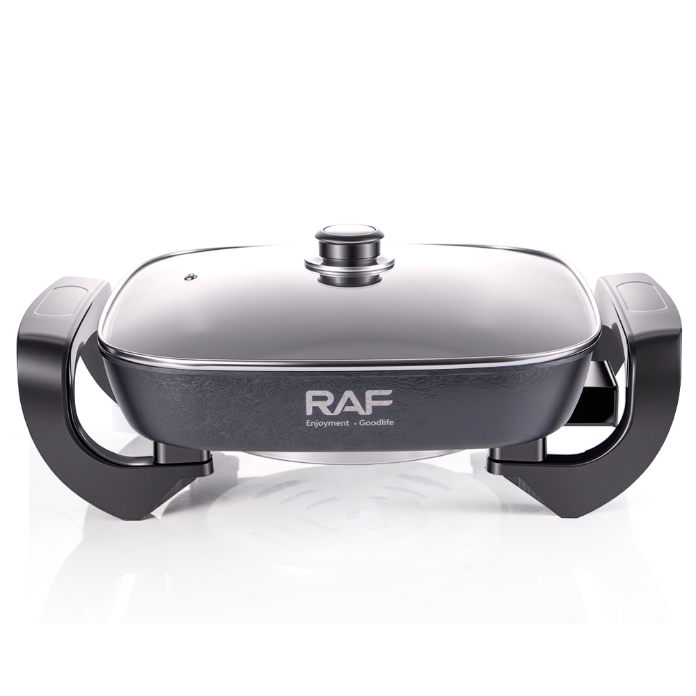 RAF European standard cross-border electric cooking pot, multi-functional wok, 5L non-stick coating electric hot pot, all-in-one for frying and stir-frying, household use details Picture