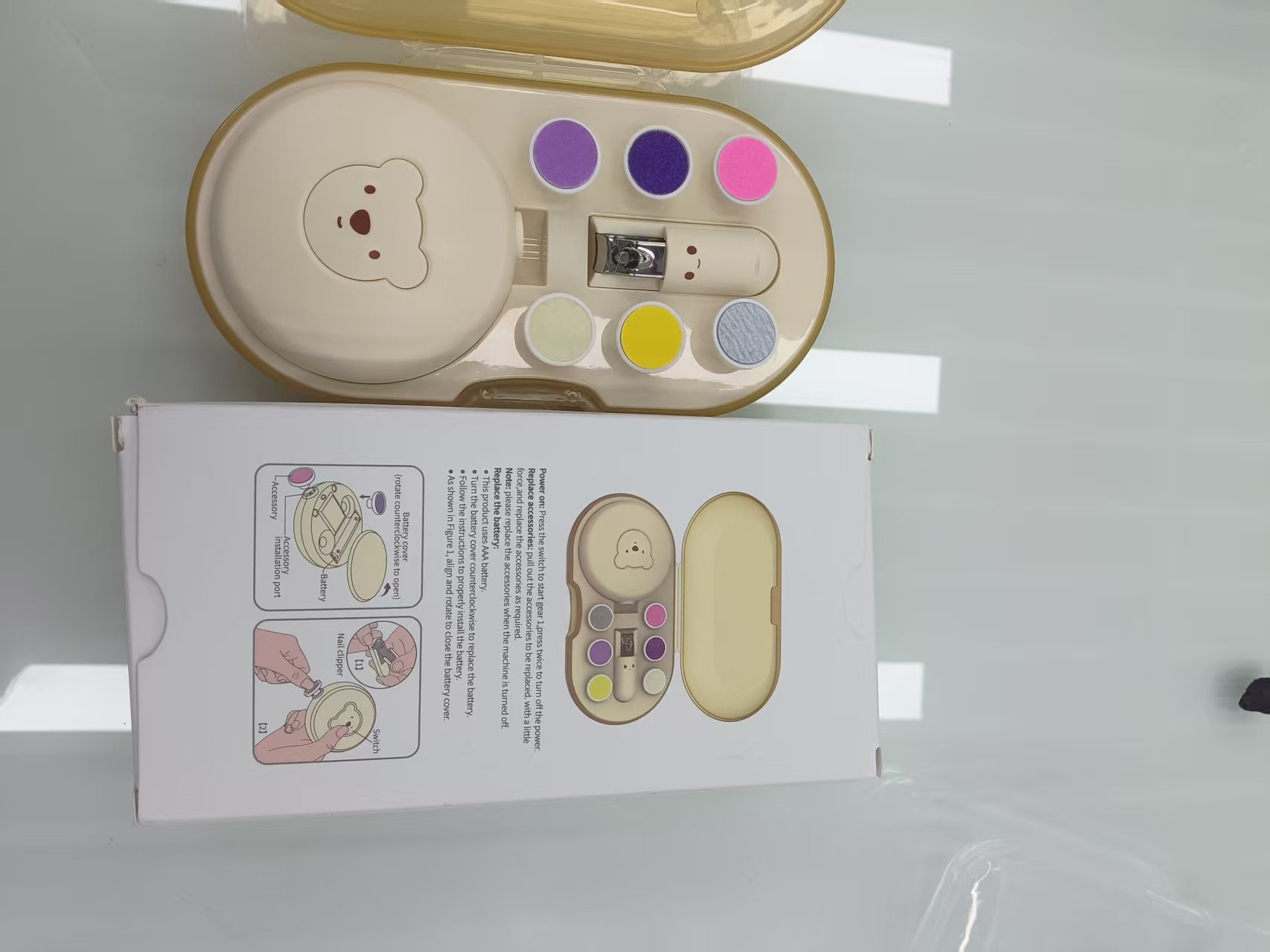 电动婴儿磨甲器 宝宝儿童指甲剪刀套装新生儿专用防夹肉神器梳子指甲钳