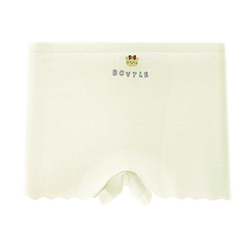 8892# style foreign trade inventory clearance: Girls' Boxer shorts, simple solid color, wavy edge ice silk two-in-one underwear, women's boxer shorts, anti-exposure, mulberry silk boxer shorts, four-corner bottom pants, safety pants, QNI Application Scenario