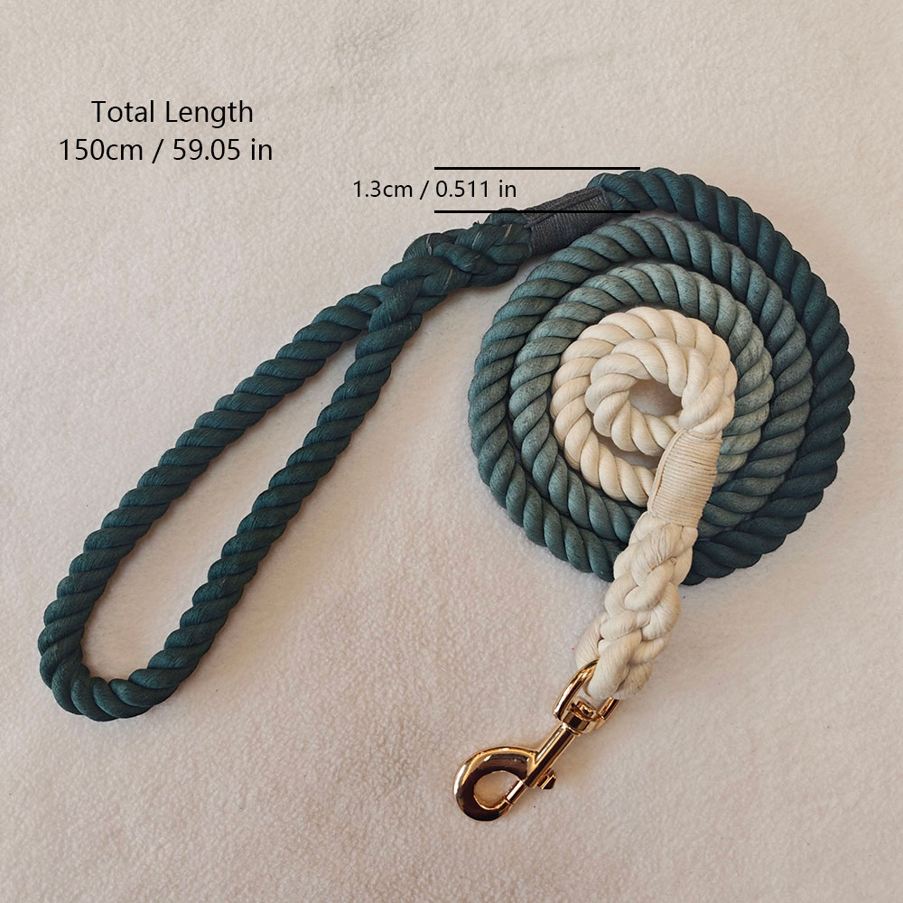 Cross-border supply manufacturer has 150*1.3CM three-strand rope woven leash for pet supplies, dog chains and dog lanyards in stock full figure