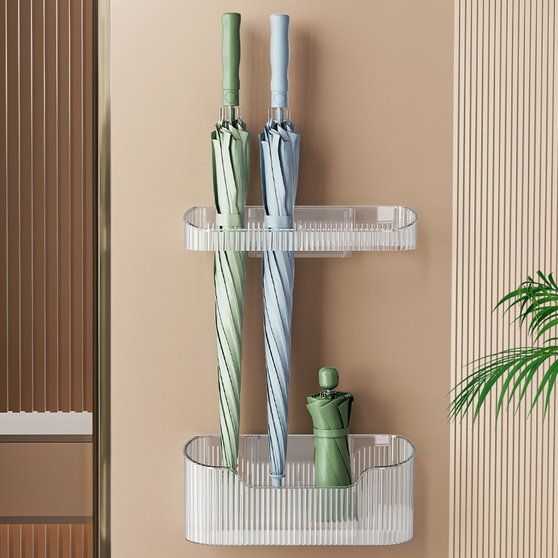 Transparent storage rack for umbrella storage