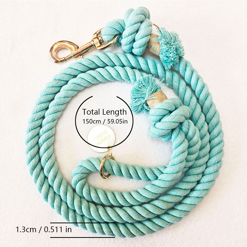 16 colors to choose from: Durable hand-woven pet leash, 150*1.3CM, suitable for going out, taking walks, jogging, and doing exercises. It's a waist-length leash Item Picture