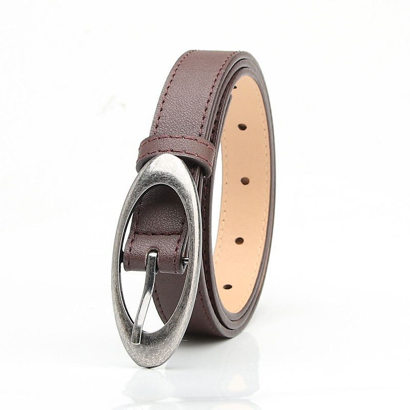 Oval antique silver alloy buckle belt for women, fashionable, individual, casual and versatile jeans, decorative belt Application Scenario