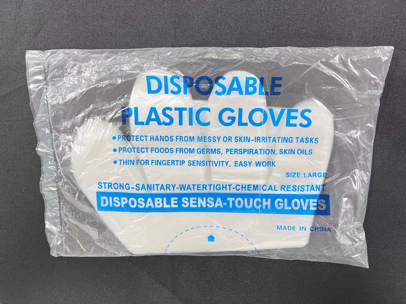 Food-grade PE gloves, disposable plastic gloves, point-and-line hanging card transparent gloves, suitable for kitchen cleaning, hygiene and protection Item Picture