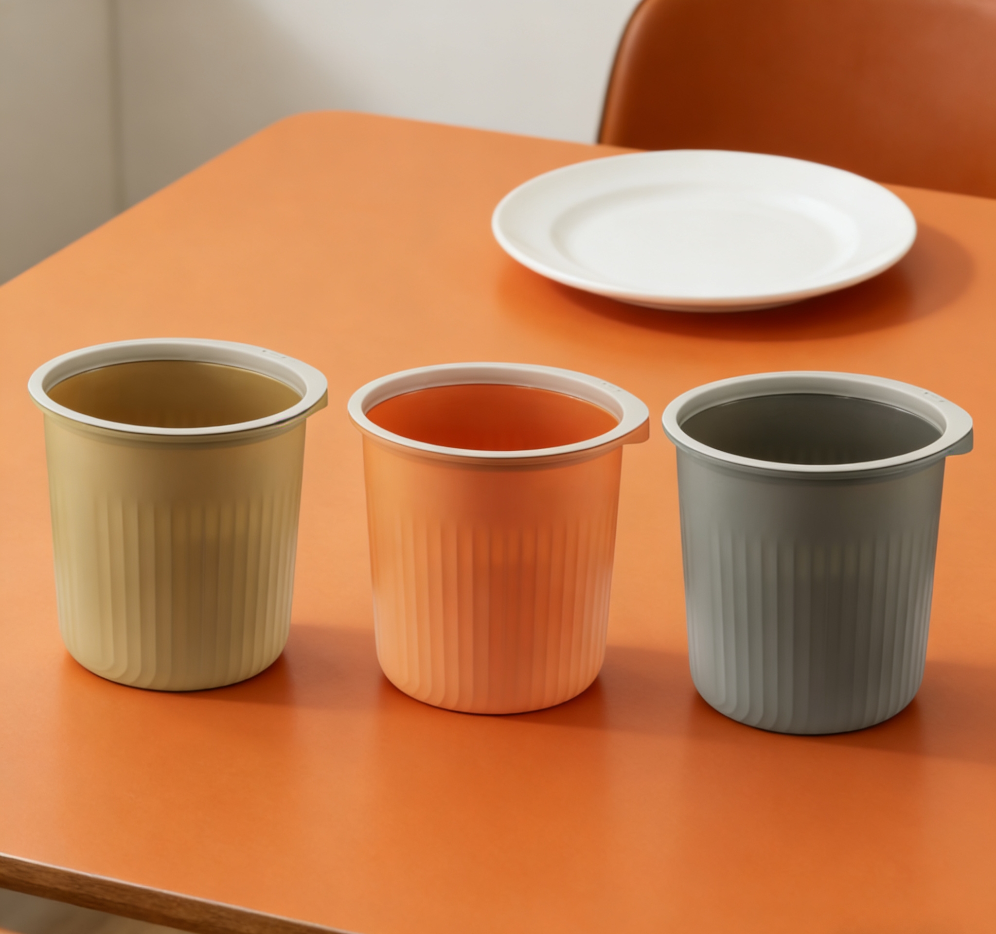 垃圾桶/垃圾桶收纳桶/笑脸垃圾桶/不锈钢垃圾桶带盖/垃圾篓产品图