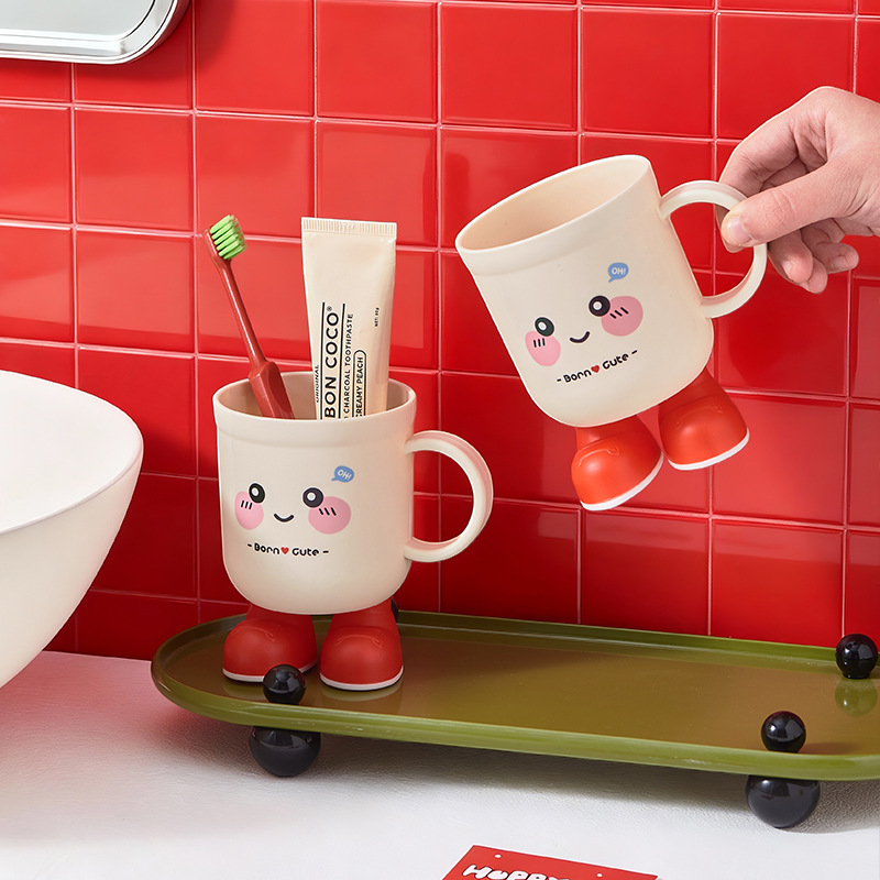 J06-9014-1 New high-appearation-level household mouthwash cup, brushing cup, student dormitory washing toothbrush, toothware cup, couple and children's tooth cup Specification image