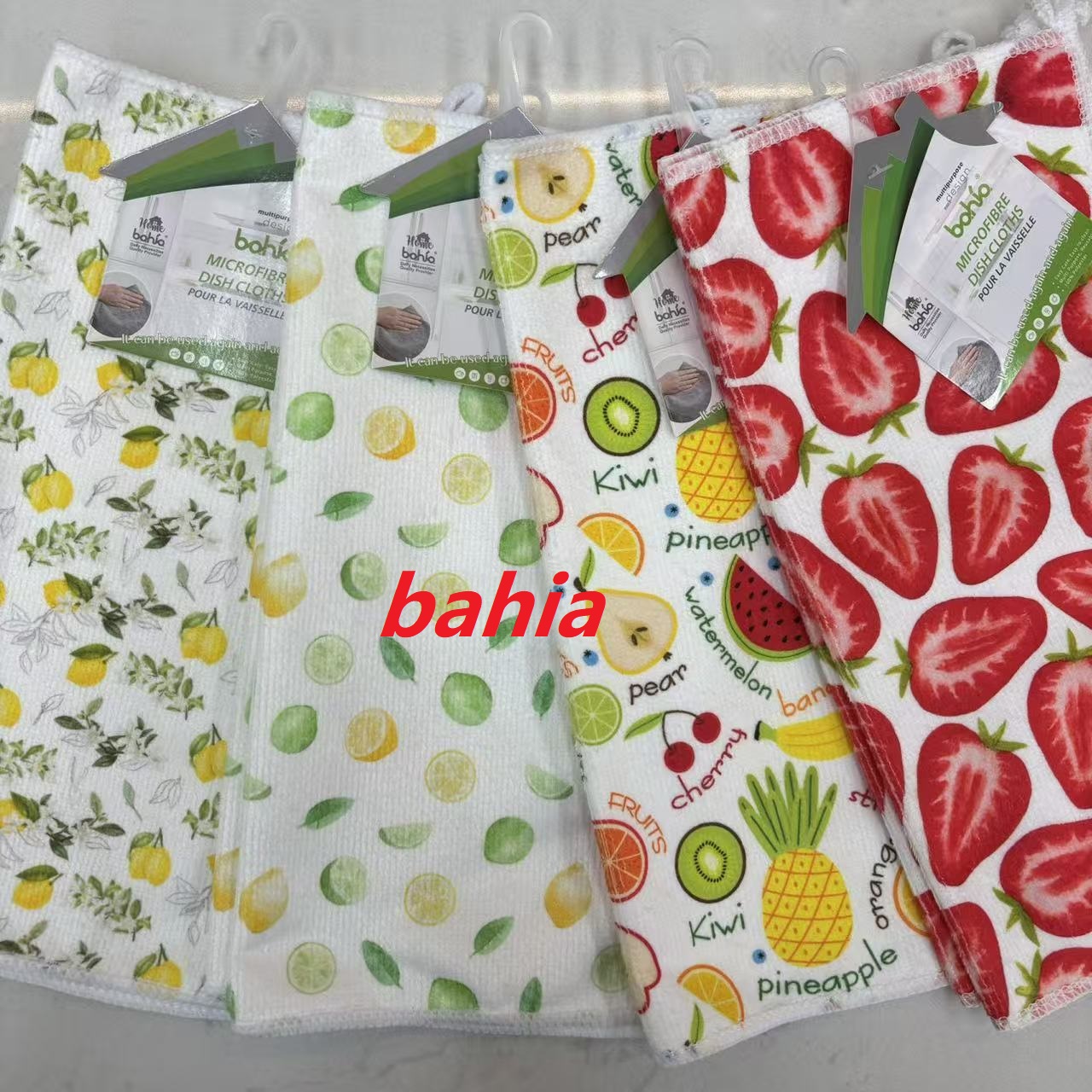 30*30cm digital printed tea towels, 2 pieces set, household kitchen cleaning cloth, multi-functional cleaning cloth bahia