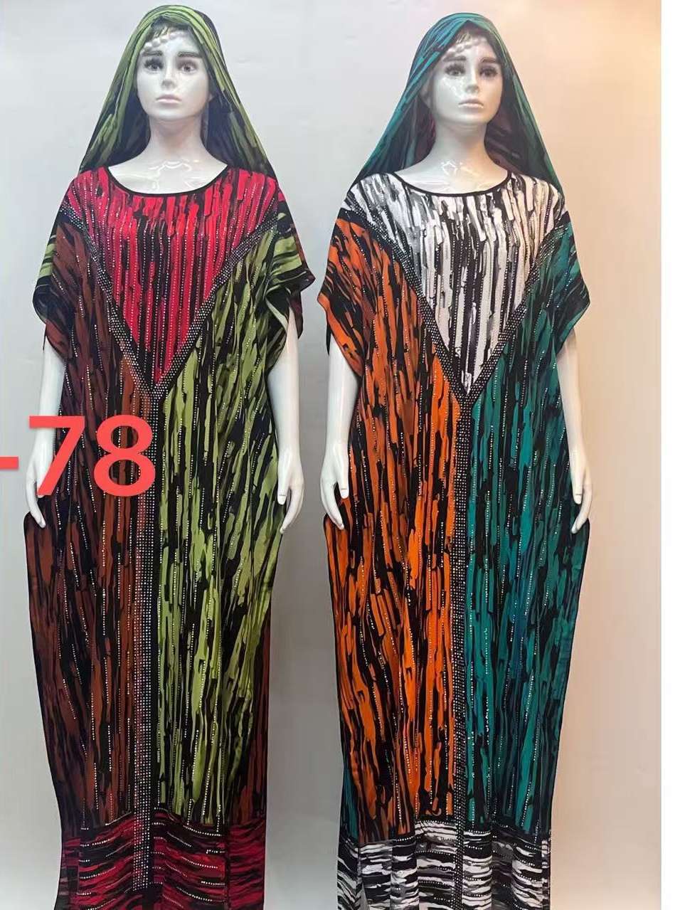 Muslim women's clothing, Arabian robes, Saudi women's large robes, ethnic style women's long dresses, abaya summer thin style details Picture