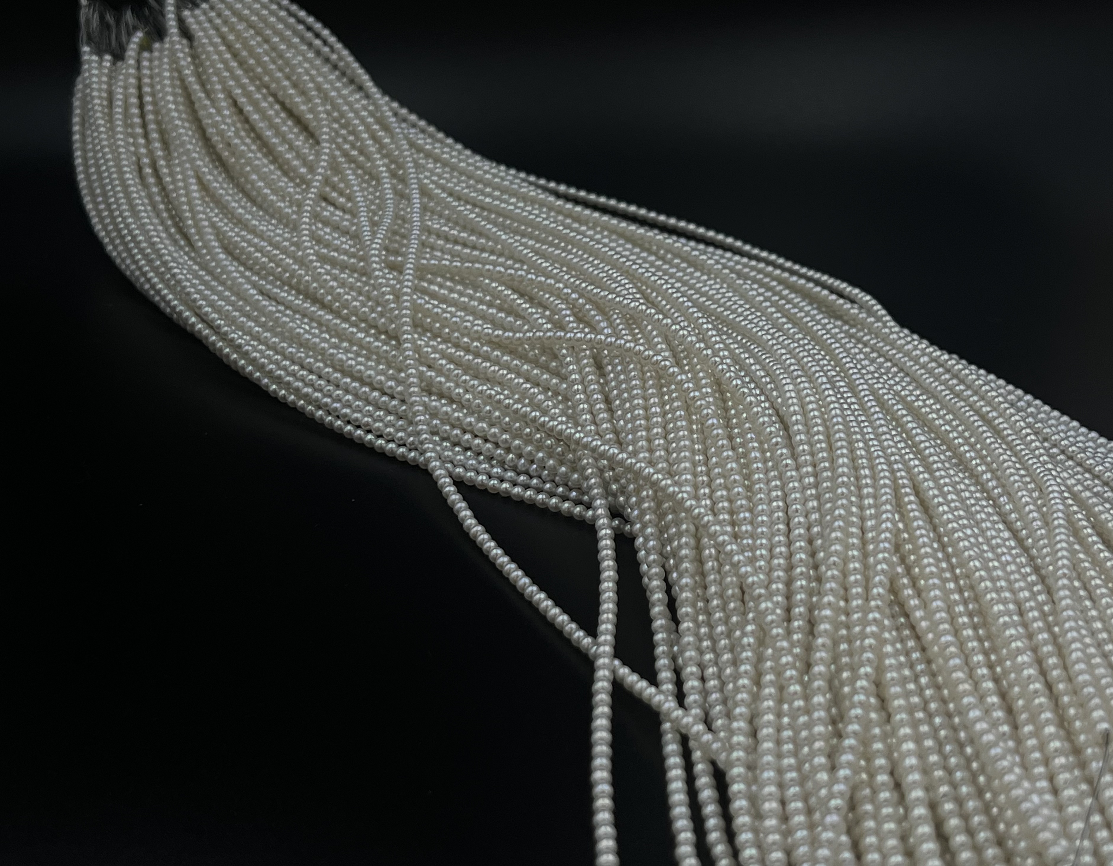 Natural pearl necklace, millet pearl string, freshwater pearl detail image 2