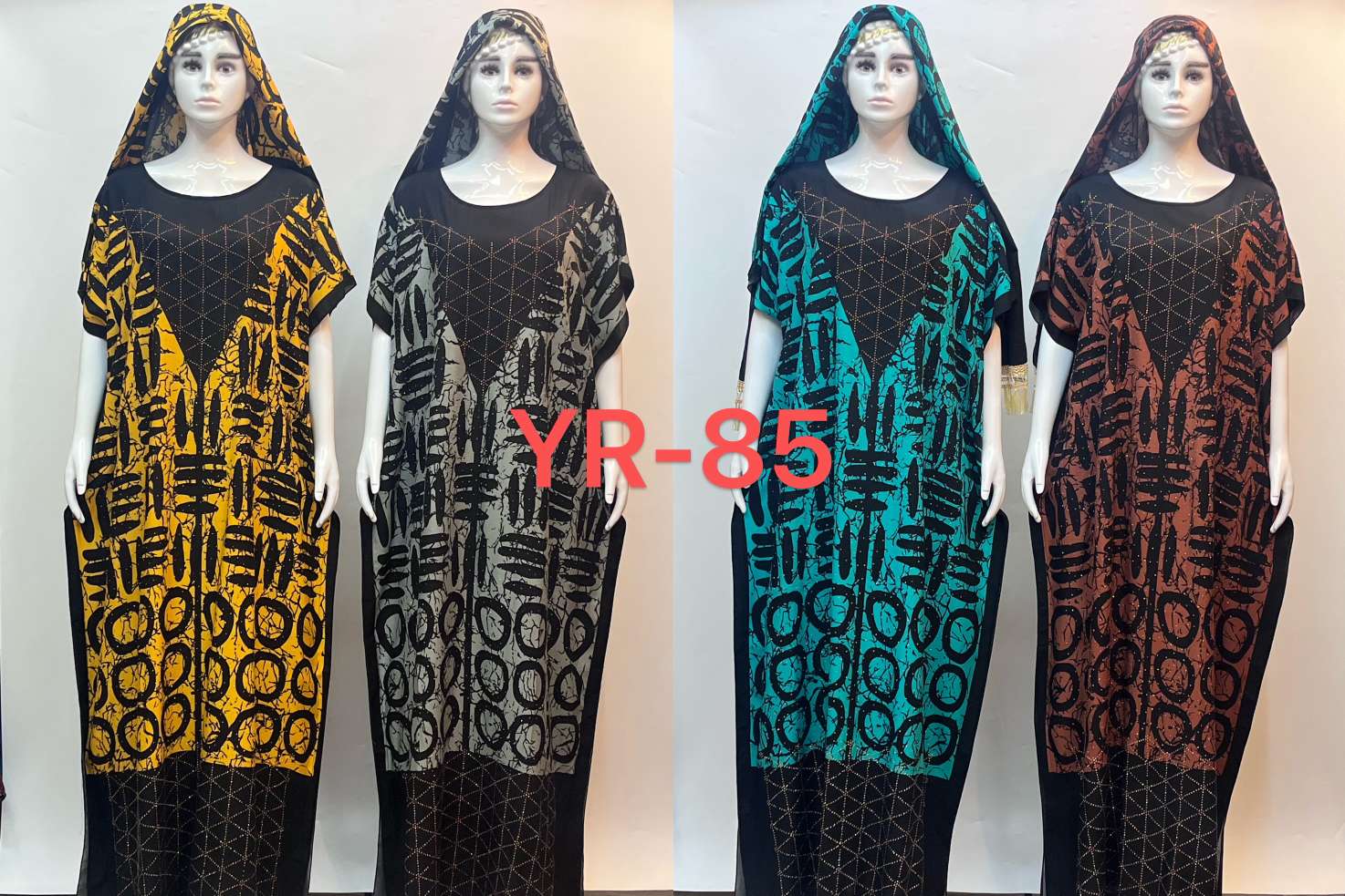 Muslim women's clothing, Arabian robes, Saudi women's large robes, ethnic style, women's long style abaya, summer thin style Specification image