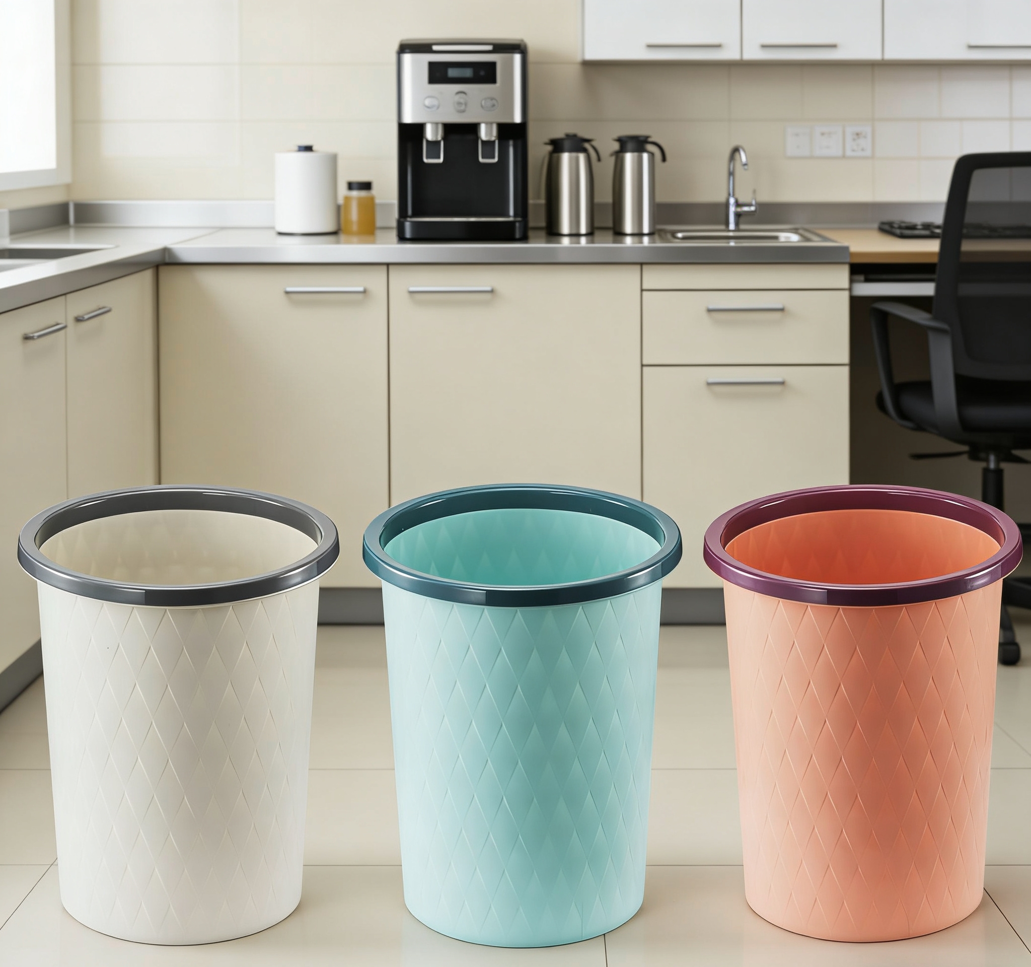 垃圾桶/垃圾桶收纳桶/笑脸垃圾桶/不锈钢垃圾桶带盖/垃圾篓产品图