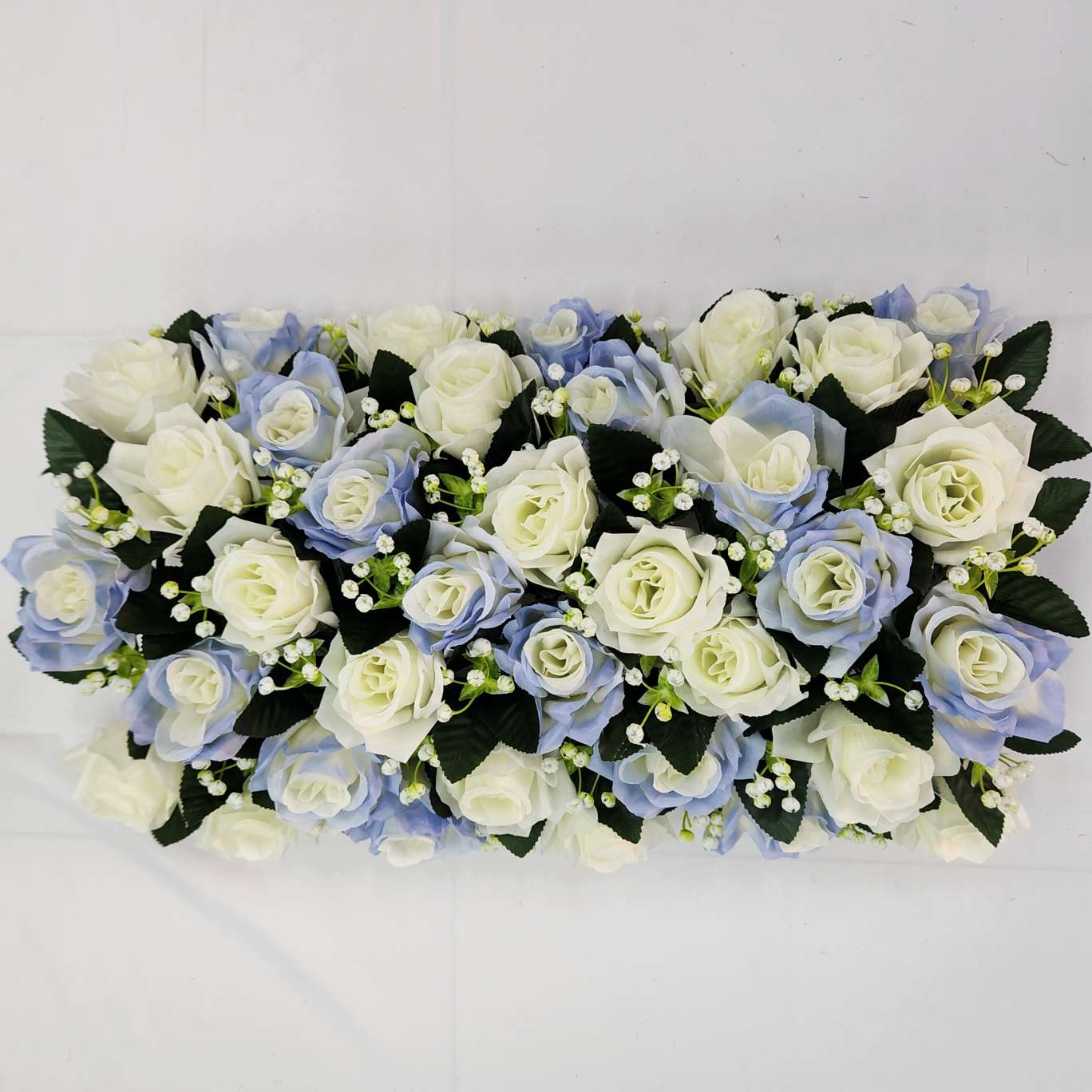 35头弯形花排地排花包柱子仿真园艺玫瑰花束防真插花钩织针织仿真花装饰品详情图7