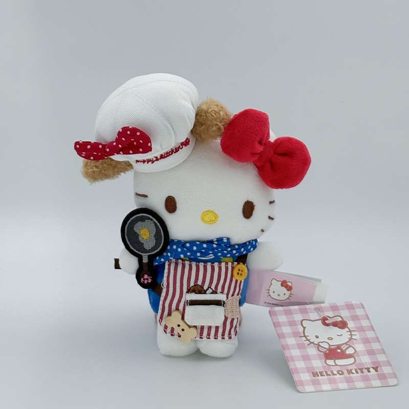 Authentic handcrafted cute cat chef uniform, kt bag pendant, plush toy, high-end keychain figurine, festival gift