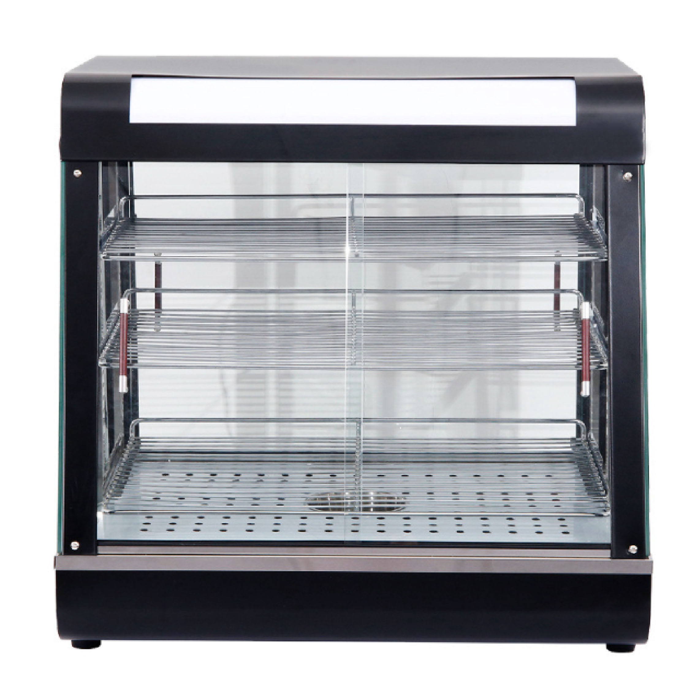 Commercial fried chicken arc-shaped insulated cabinet display cabinet, hamburger and egg tart heating constant temperature large-capacity food insulated box details Picture