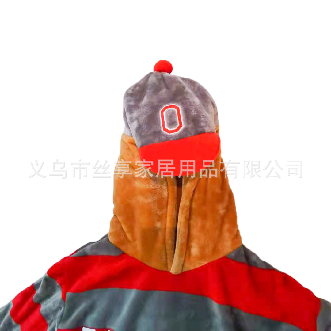 Amazon's new adult thermal sweatshirt for autumn and winter, featuring a hooded pullover and a cartoon animal doll style, is comfortable and casual, suitable for both men and women Item Picture