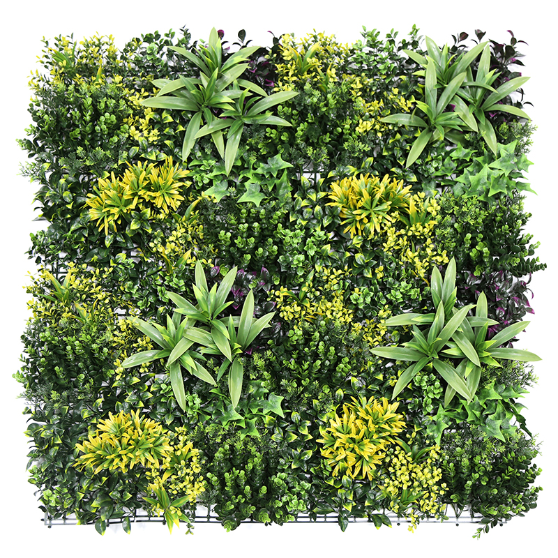 High-density artificial plant background walls for foreign trade, artificial green plant turf wall panels, and special lawns for hotel and shopping mall lobbies