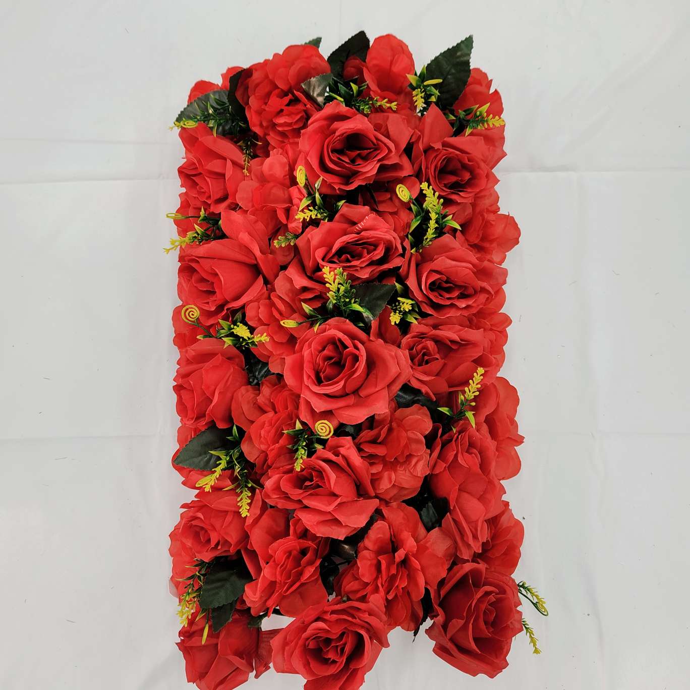 35头弯形花排地排花包柱子办公仿真玫瑰文化园艺防真插花钩织针织花束仿真花细节图