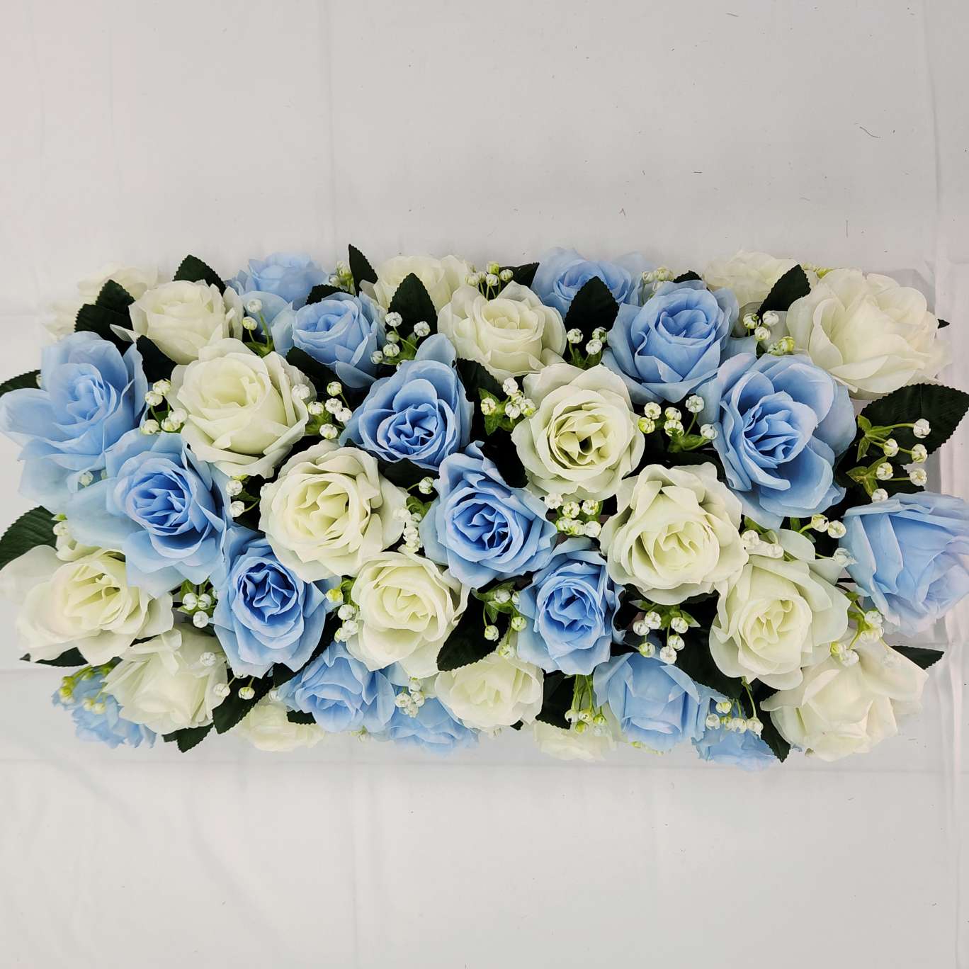 35头弯形花排地排花包柱子仿真园艺玫瑰花束防真插花钩织针织仿真花装饰品详情图6