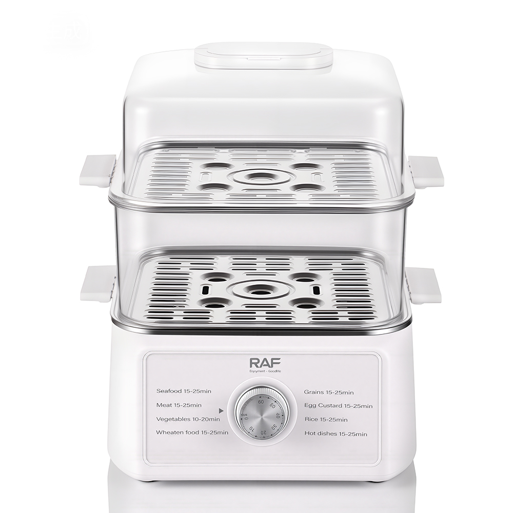 RAF European standard cross-border electric steamer 8L energy-saving double-layer steamer, large capacity stainless steel, easy to clean pic 5