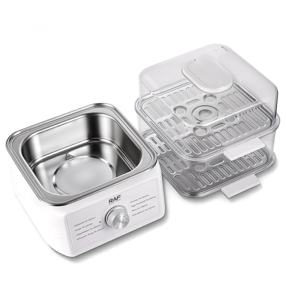 RAF European standard cross-border electric steamer 8L energy-saving double-layer steamer, large capacity stainless steel, easy to clean pic 7