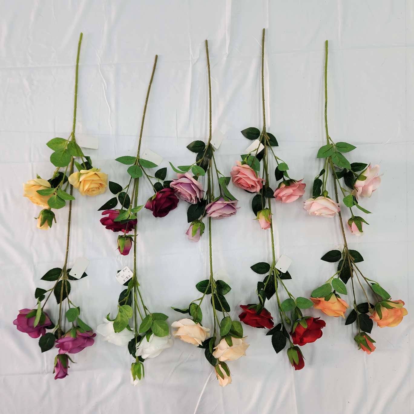 3头情人玫办公仿真玫瑰文化园艺防真插花钩织针织花束仿真花装饰品