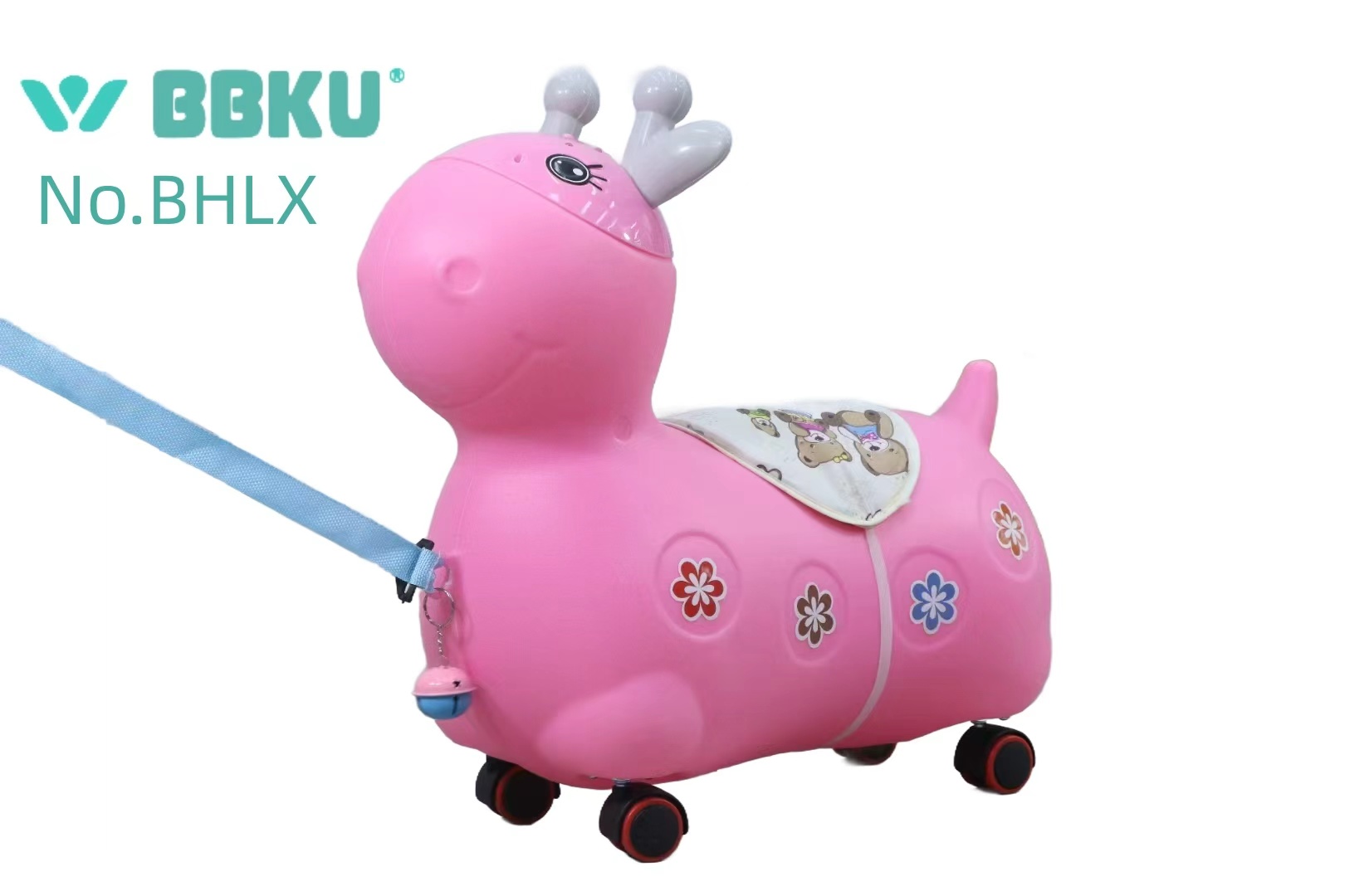 bbku粉色独角兽造型儿童拖拉玩具膨胀海洋主题手抛彩带3D打印乌龟万圣节假牙趣味玩具