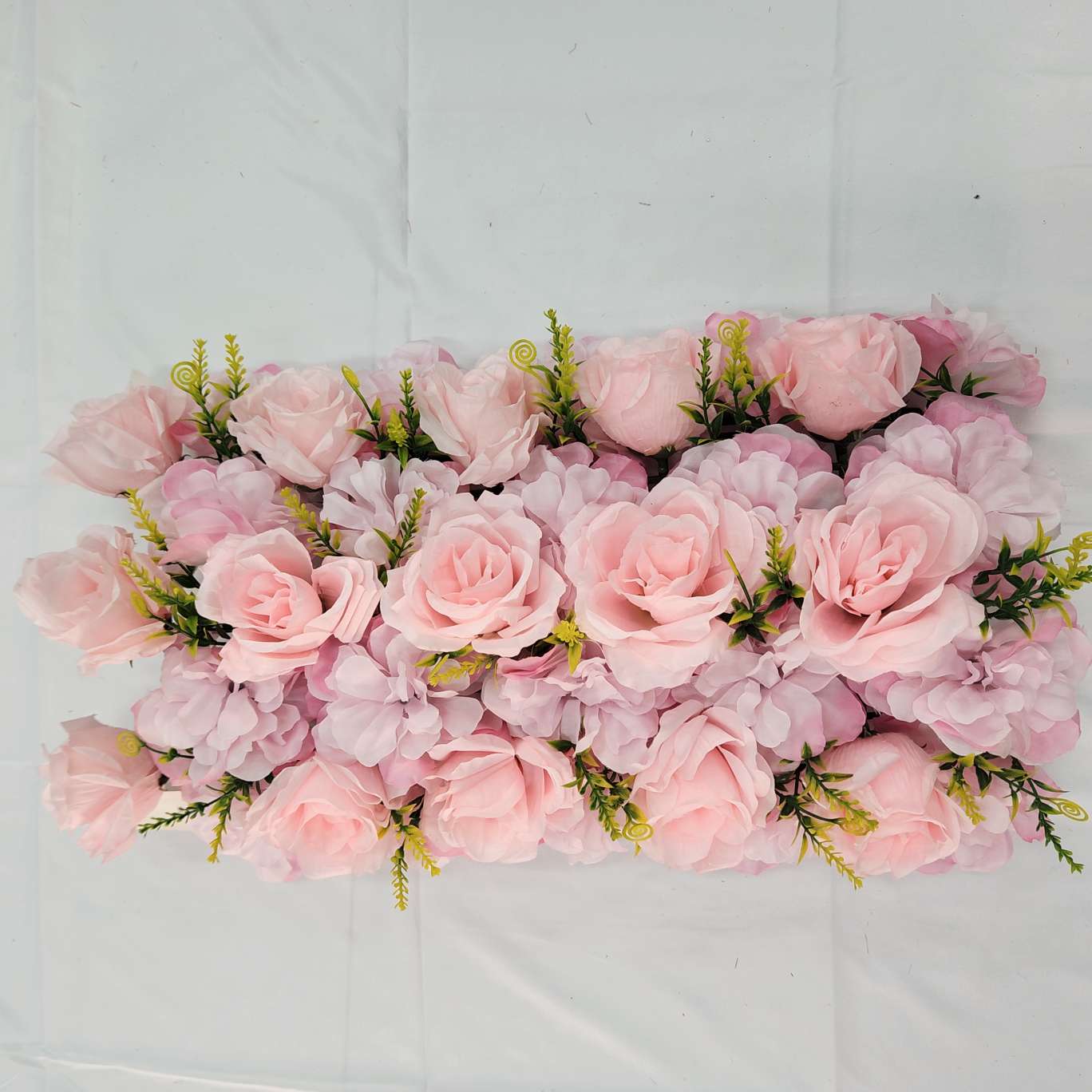 35头弯形花排地排花包柱子办公仿真玫瑰文化园艺防真插花钩织针织花束仿真花白底实物图