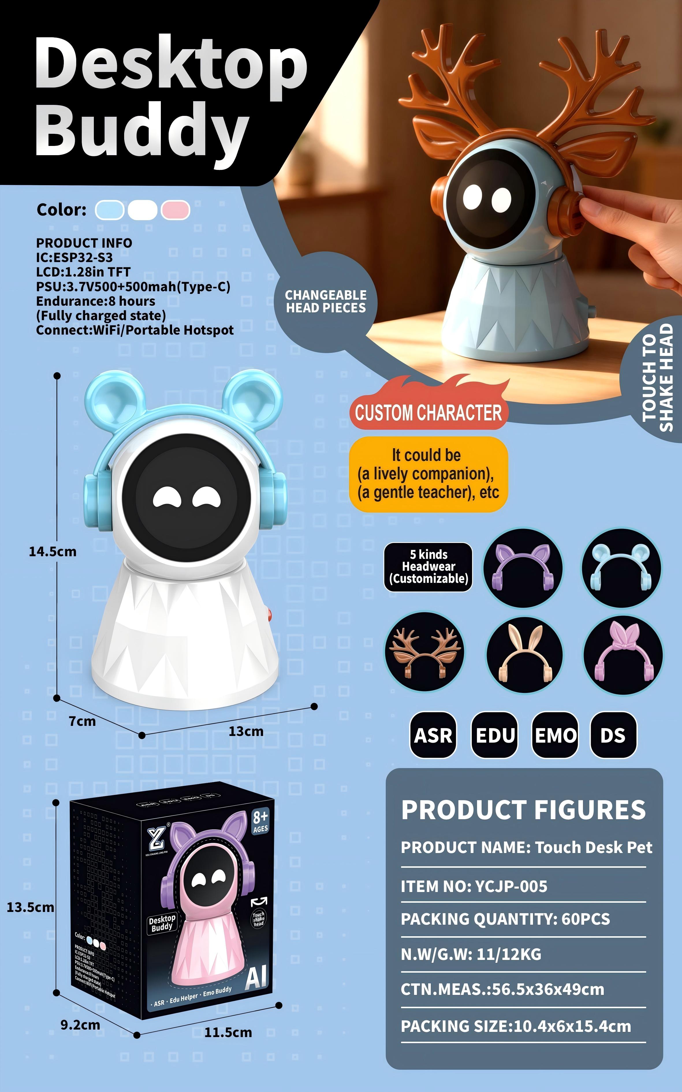 Intelligent robot, AI intelligent interactive robot, children's interactive intelligent toy, AI intelligent pet companion, learning and intelligence, ai interactive dialogue, AI toy Application Scenario