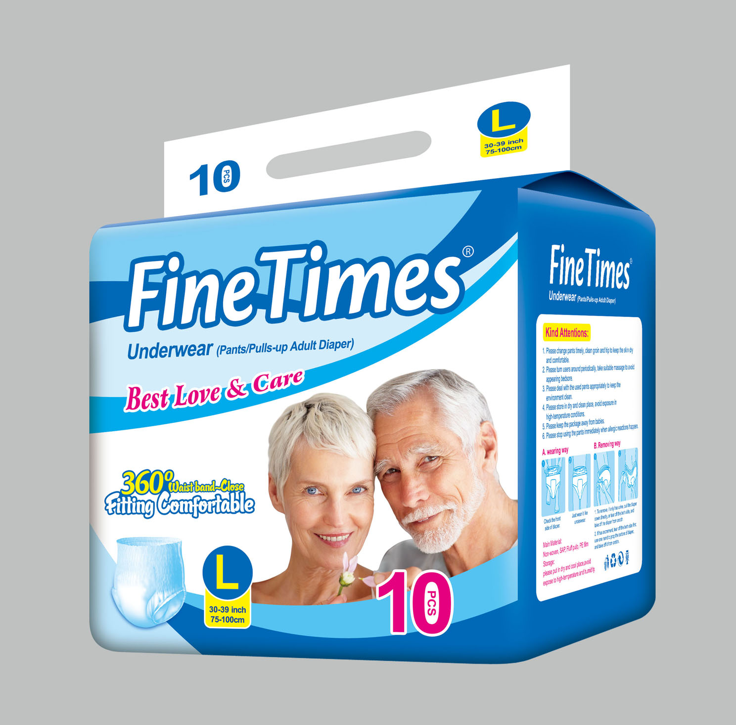 Fine Times 成人纸尿裤成人尿不湿大号尿布尿不湿适用男女通用