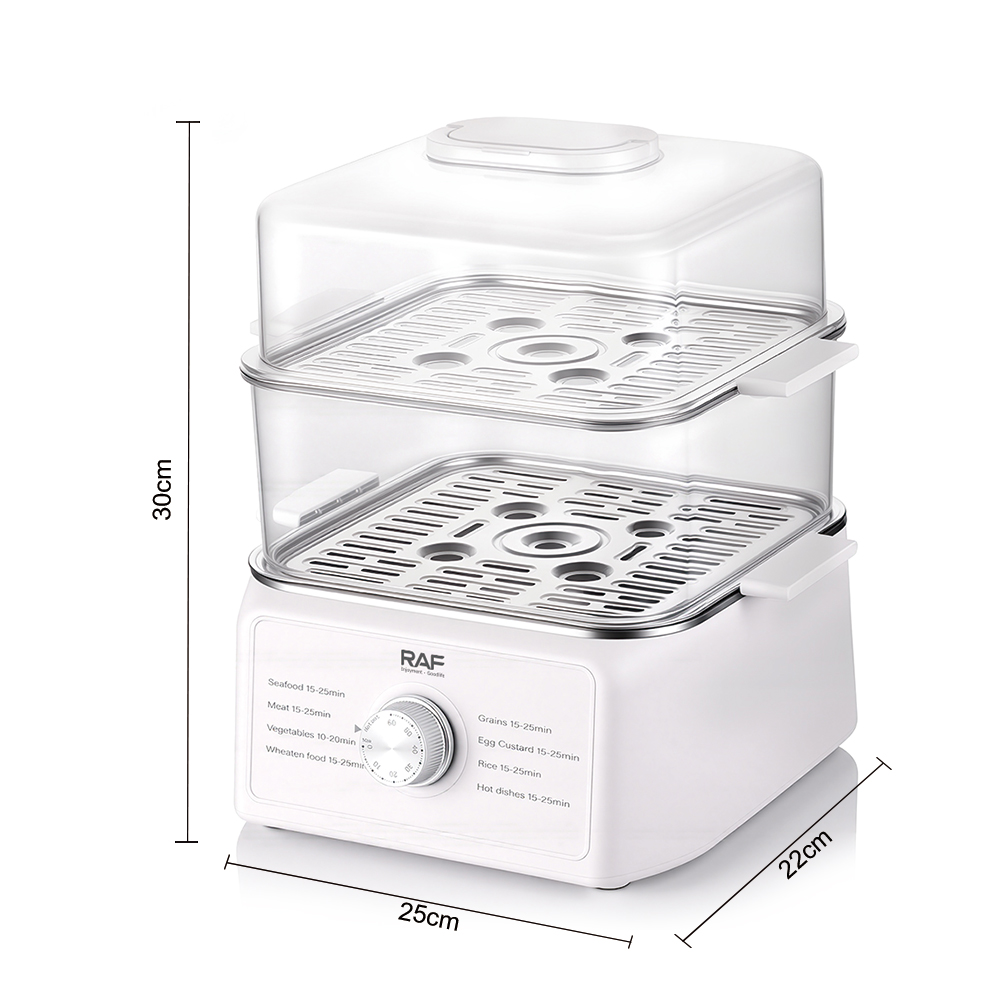 RAF European standard cross-border electric steamer 8L energy-saving double-layer steamer, large capacity stainless steel, easy to clean pic 4