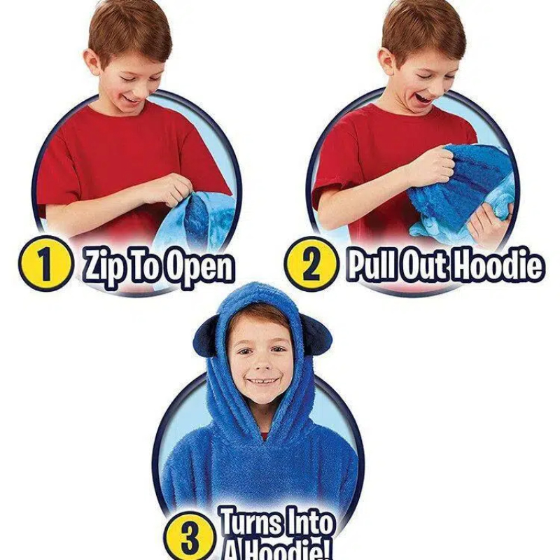 Lazy children's pajamas, pullover, cartoon animal hoodie, plush owl doll, coral fleece home doll, throw pillow Specification image