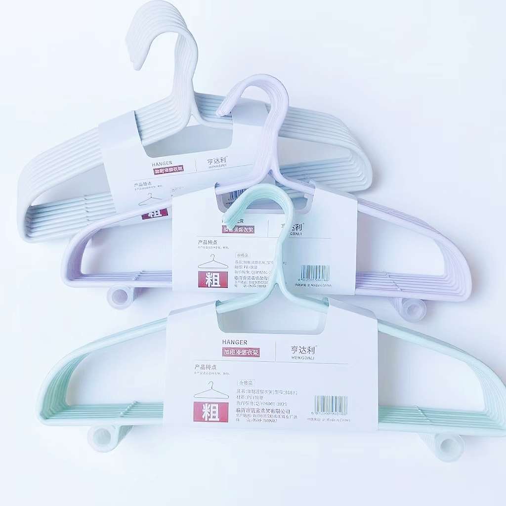 45cm818-8 clothes hanger, thickened and thickened for household use, student dormitory clothes drying, seamless, anti-slip, hook, shoulder corner guard, clothes hanger detail image 2