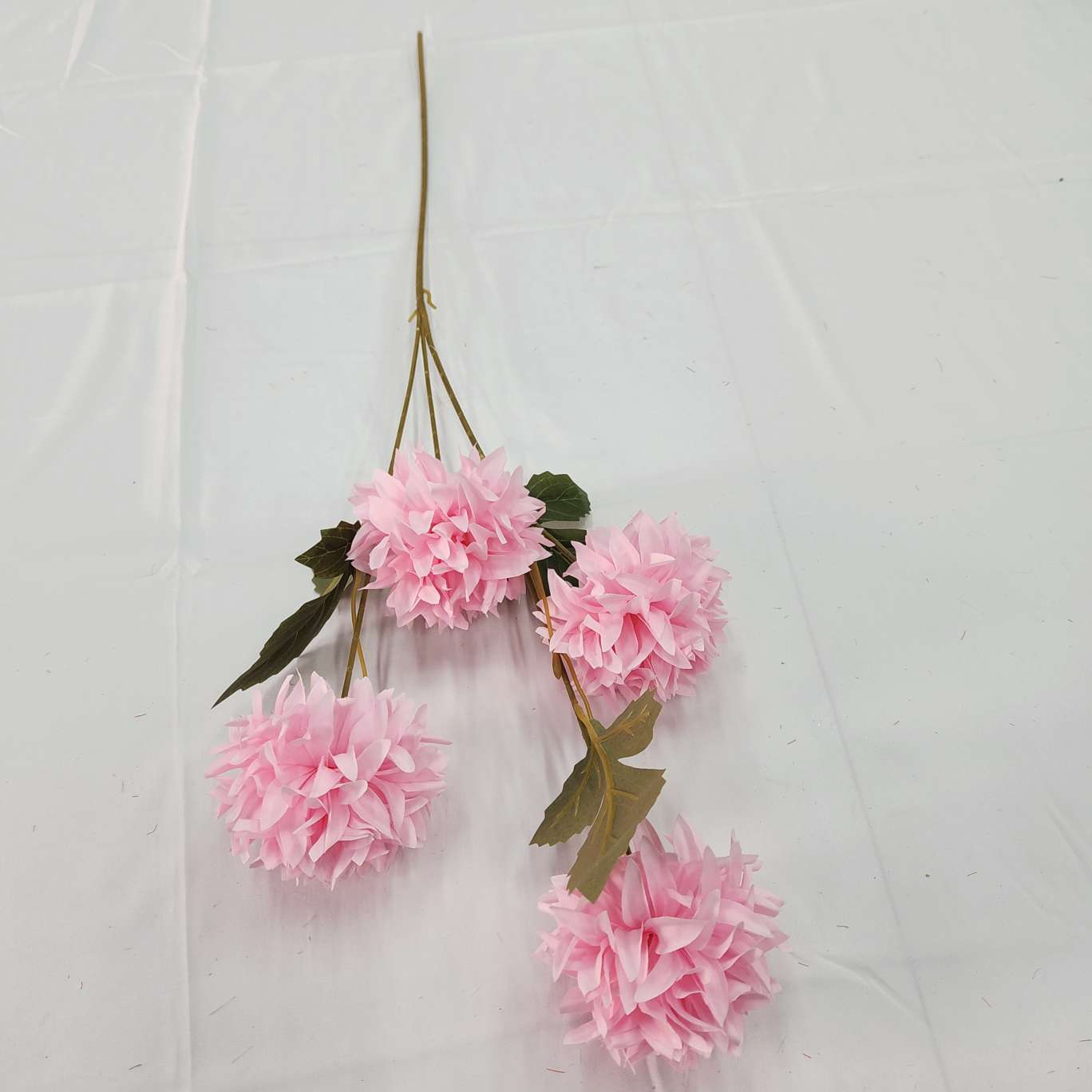 4-head thorn ball office culture simulation garden rose, realistic flower arrangement, crocheted knitted flower bouquet, simulation flower decoration detail image 8