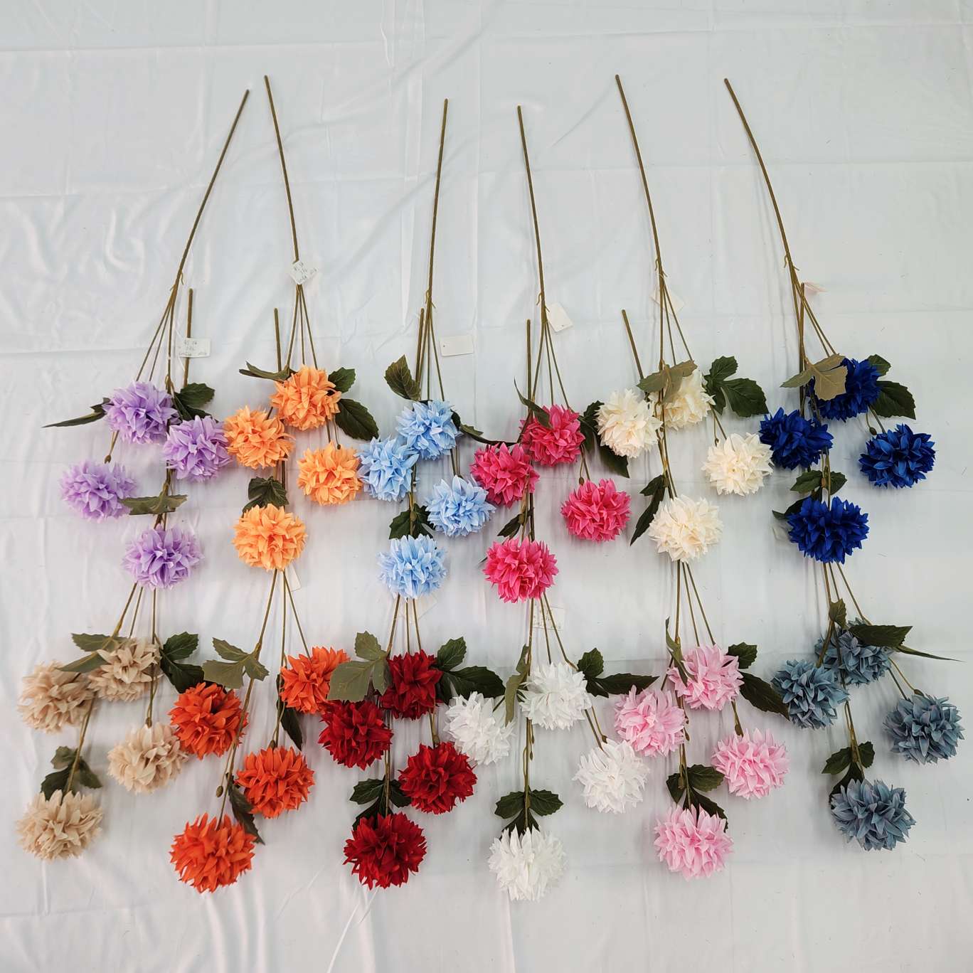 4头刺球办公文化仿真园艺玫瑰防真插花钩织针织花束仿真花装饰品