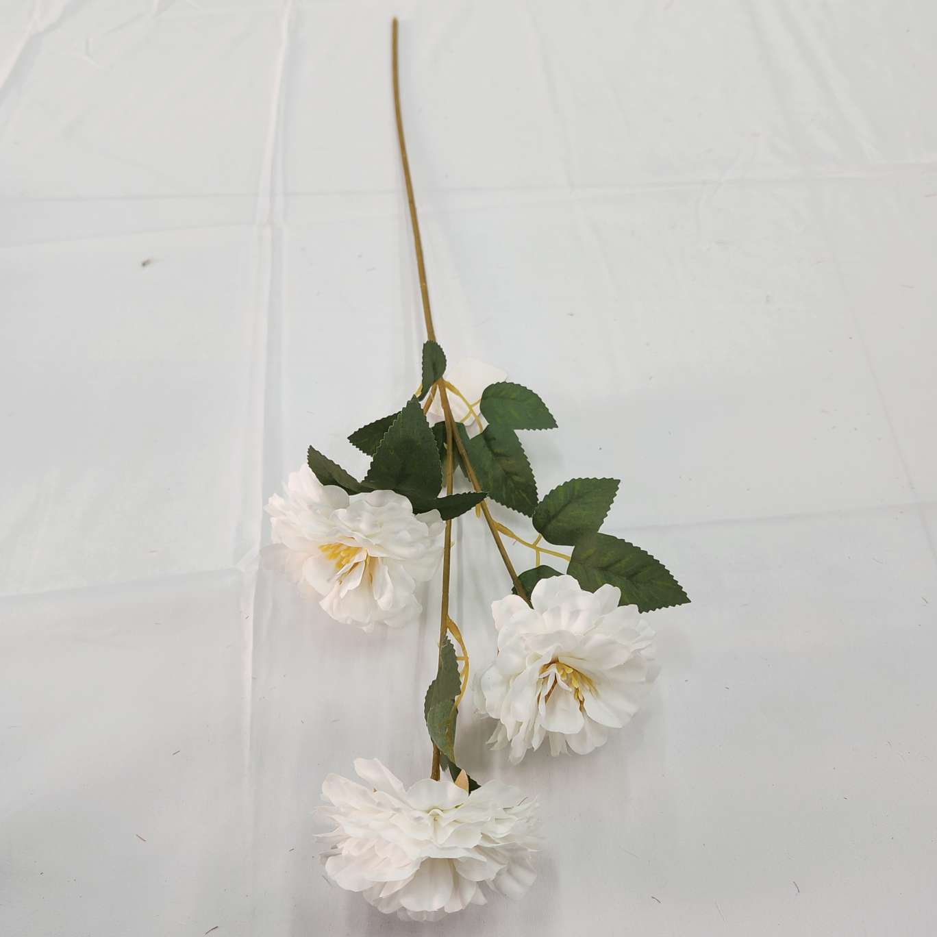 3-head hibiscus flower office simulation rose cultural gardening simulation flower arrangement crochet knitted flower bouquet simulation flower decoration Item Picture