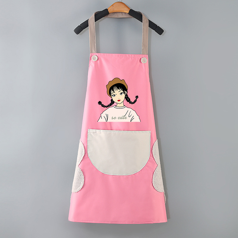Household waterproof, oil-proof and stain-proof cooking work clothes, Korean-style fashionable bib, unisex, kitchen chores, hand-drying and baking apron pic 9