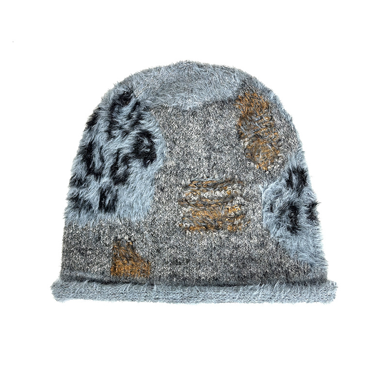 Autumn and winter retro coffee-colored dui Dui hat women's ear-protecting warm woolen hat pullover hat Korean-style versatile cold hat headwear Specification image