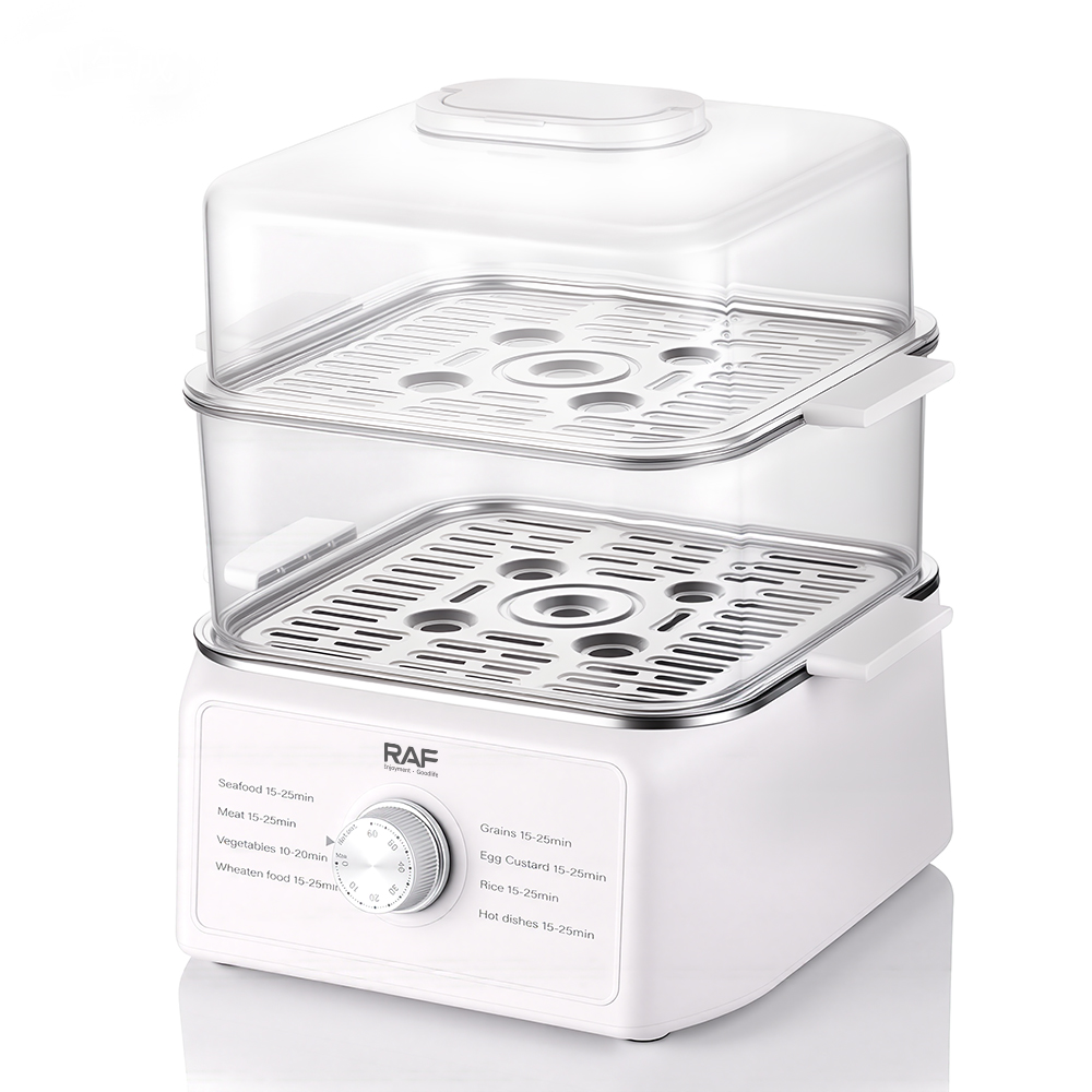 RAF European standard cross-border electric steamer 8L energy-saving double-layer steamer, large capacity stainless steel, easy to clean pic 6