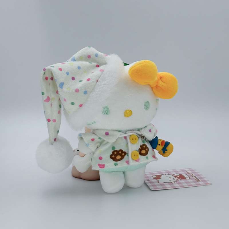 Genuino hecho a mano oso pijama bolsa kt colgante muñeca de peluche llavero de alta calidad para el regalo de vacaciones detail image 3