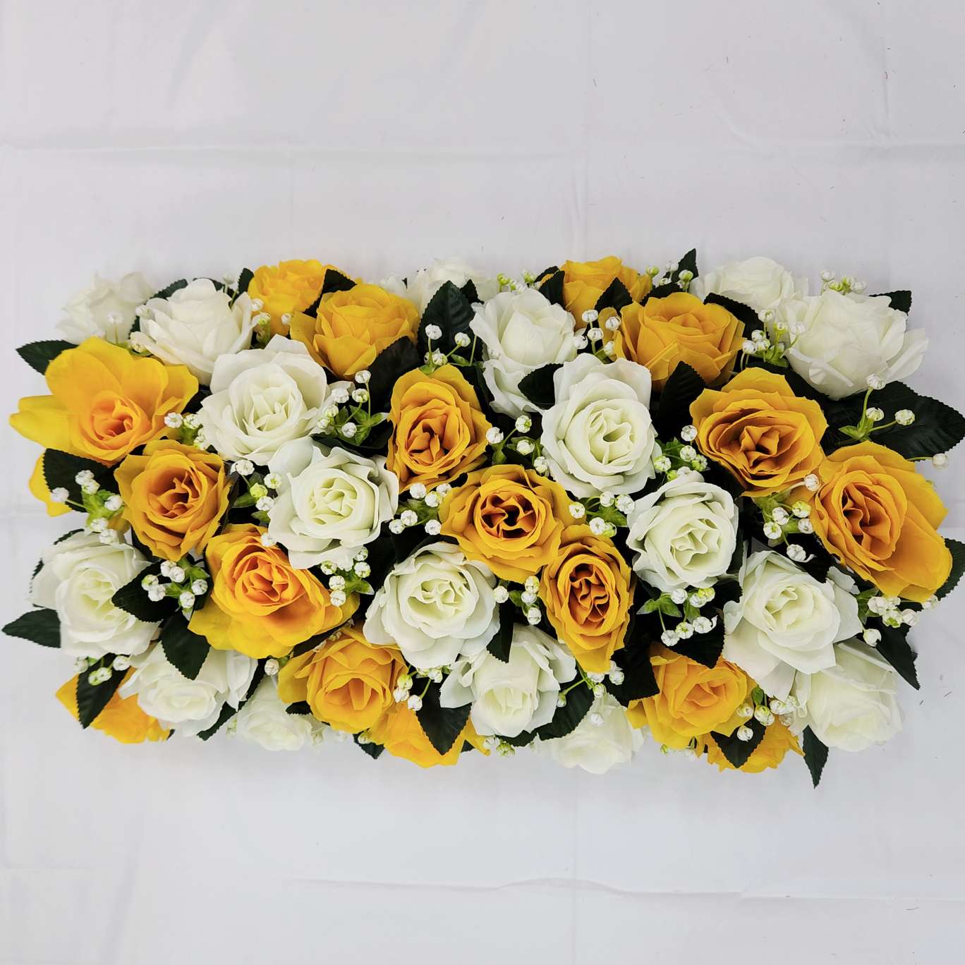 35头弯形花排地排花包柱子仿真园艺玫瑰花束防真插花钩织针织仿真花装饰品详情图11