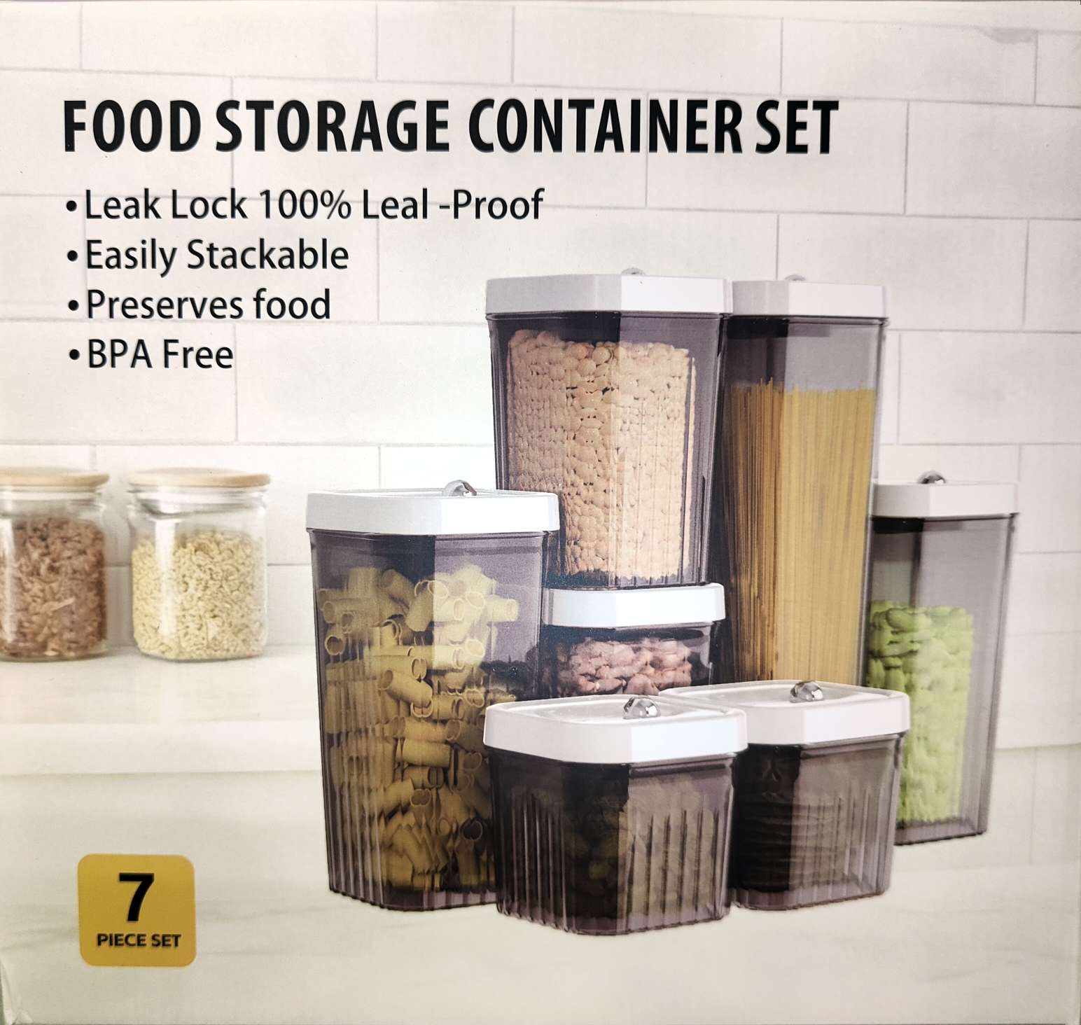 Daily necessities, kitchen organization, food-grade sealed cans, quick-lock storage cans, honey bottles, glass preservation boxes, sealed box packaging Application Scenario