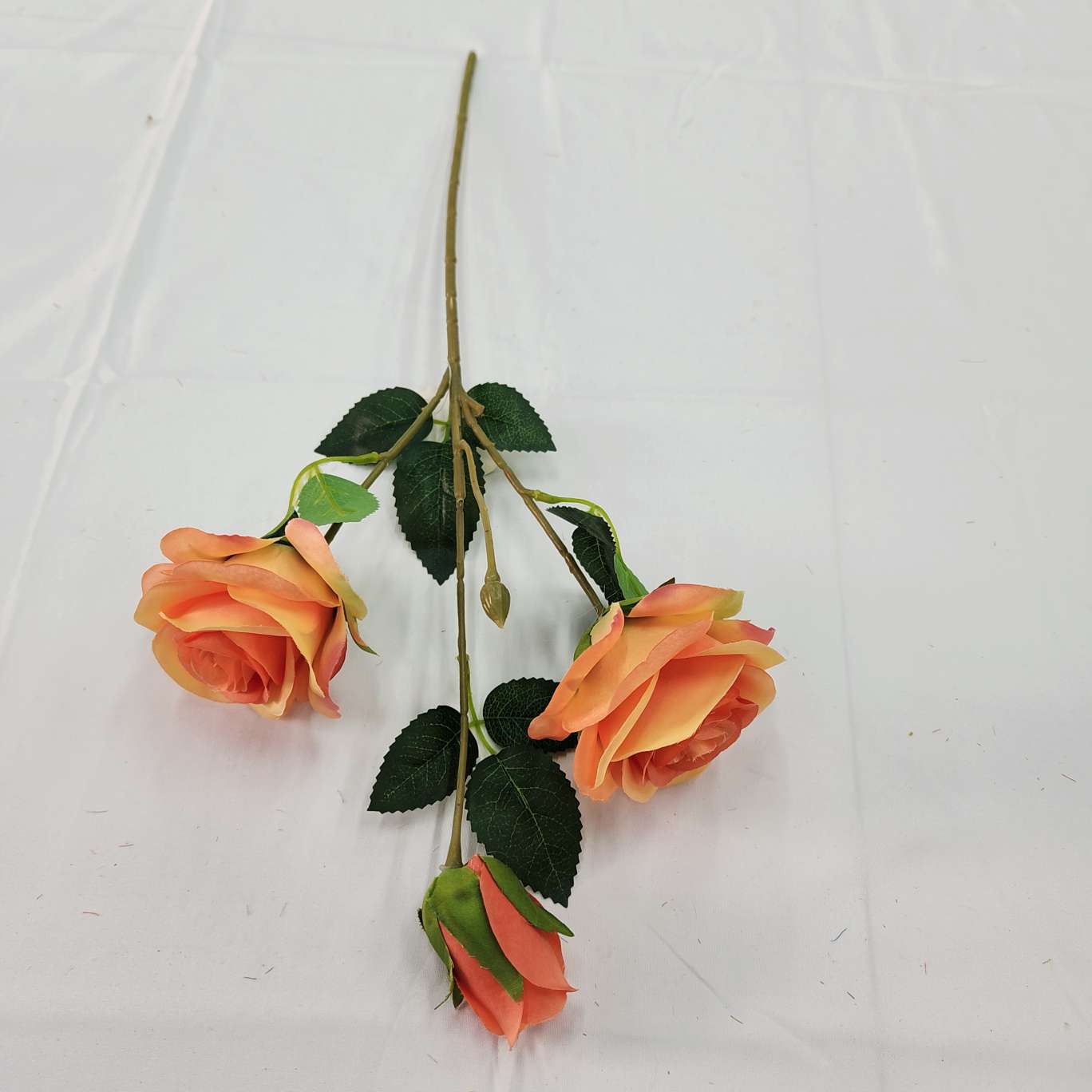 3-head Lover Rose Office simulation rose cultural gardening simulation Flower arrangement Crochet Knitting Flower bouquet Simulation flower decoration detail image 2