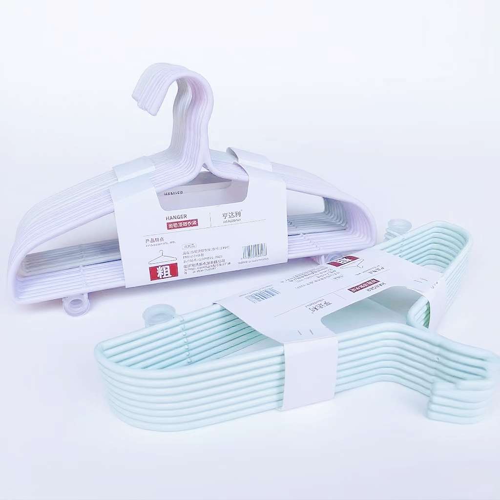 45cm818-8 clothes hanger, thickened and thickened for household use, student dormitory clothes drying, seamless, anti-slip, hook, shoulder corner guard, clothes hanger detail image 3