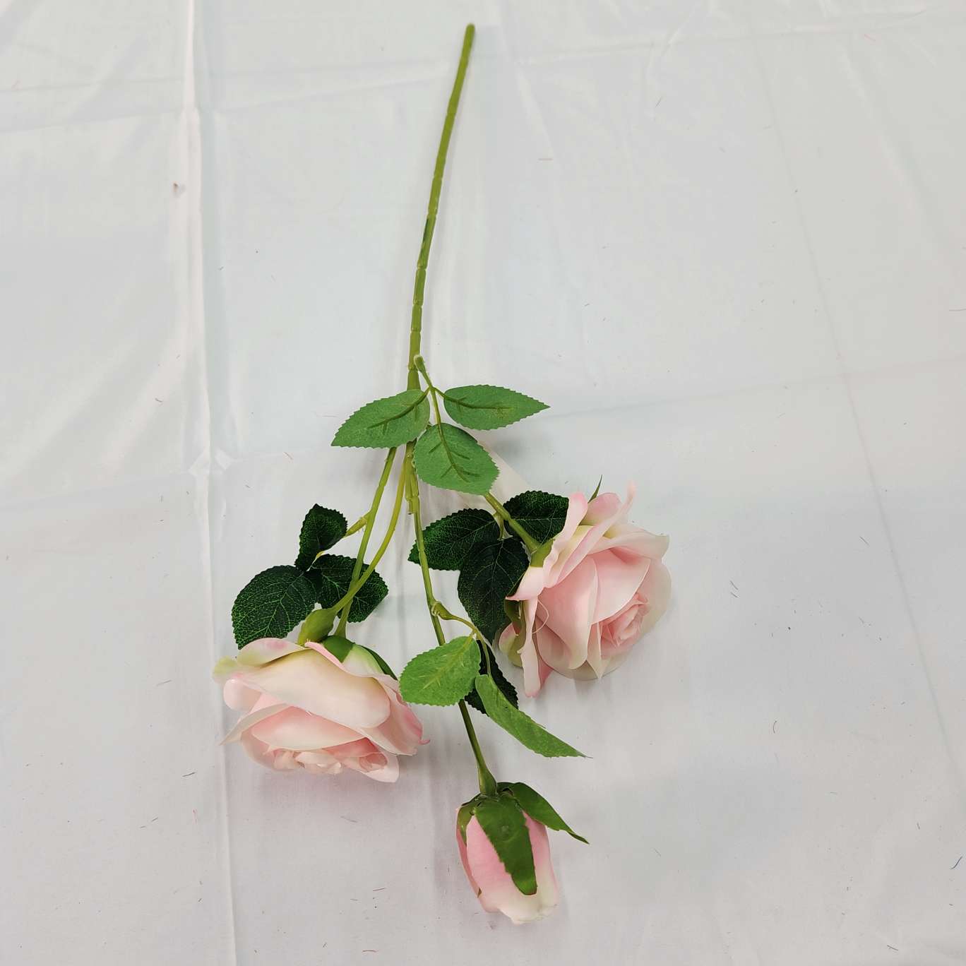 3-head Lover Rose Office simulation rose cultural gardening simulation Flower arrangement Crochet Knitting Flower bouquet Simulation flower decoration detail image 8