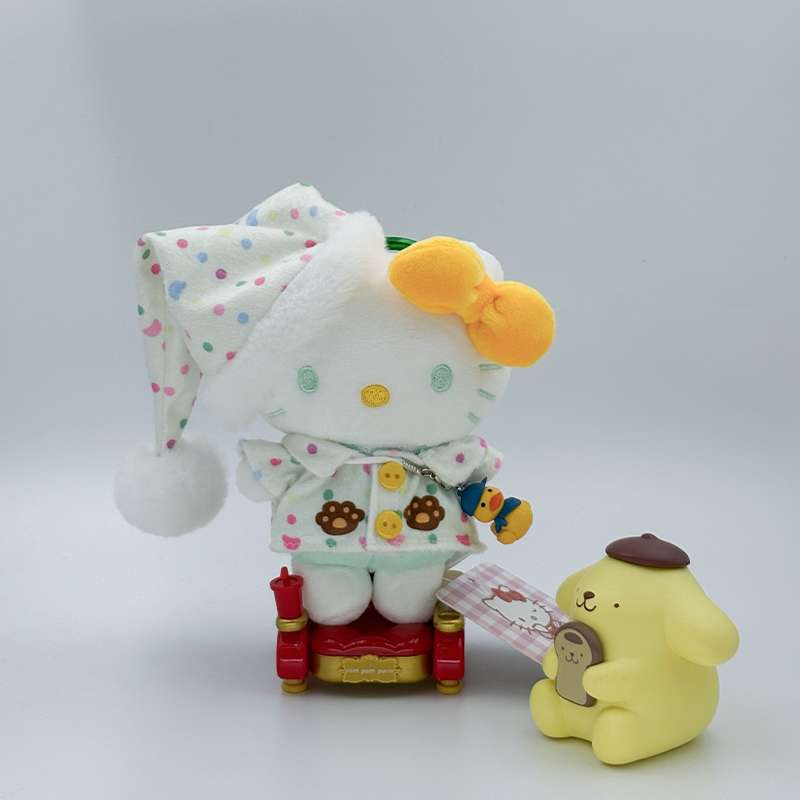 Genuino hecho a mano oso pijama bolsa kt colgante muñeca de peluche llavero de alta calidad para el regalo de vacaciones detail image 4